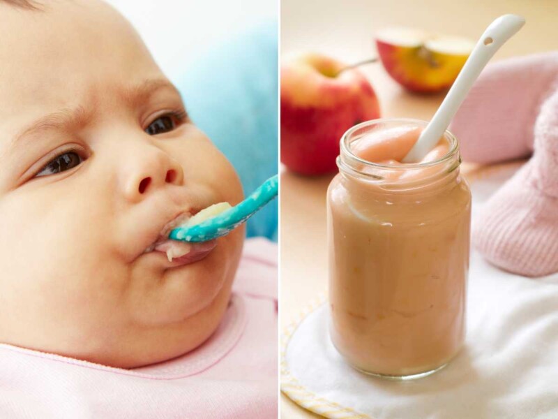 primeras papillas de frutas bebe 4 meses