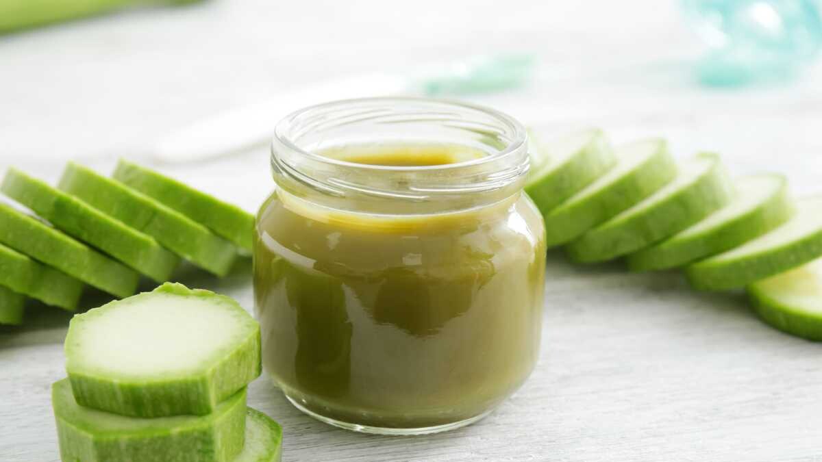 pure de calabacín para bebés de 6 meses