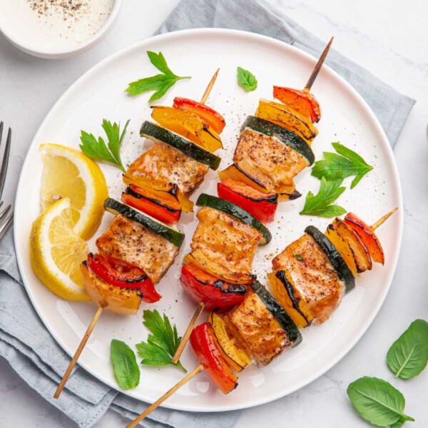 brochetas de salmón receta
