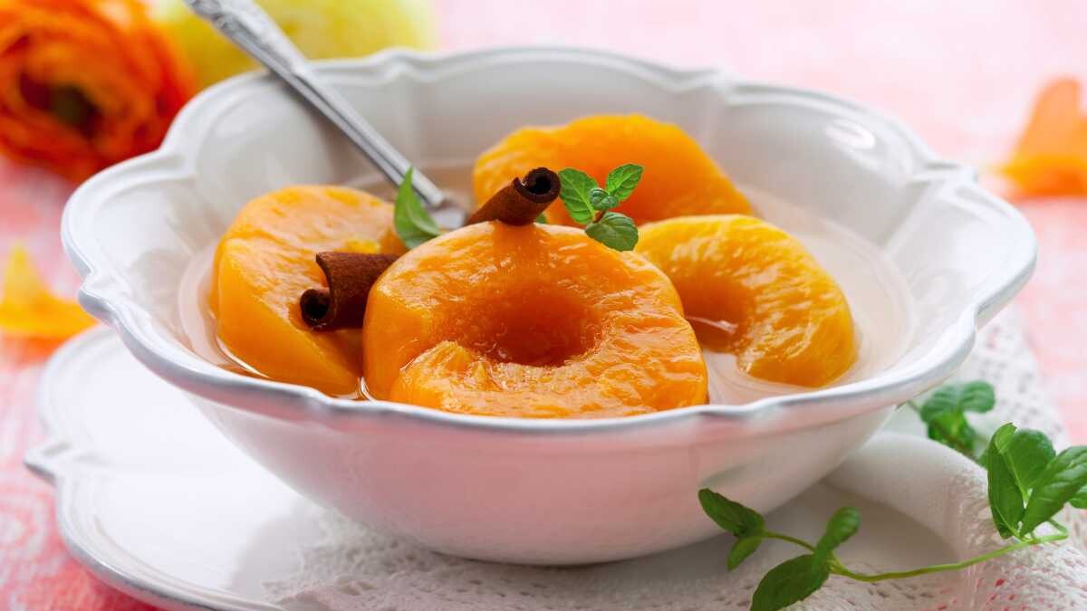 melocotón en almíbar receta