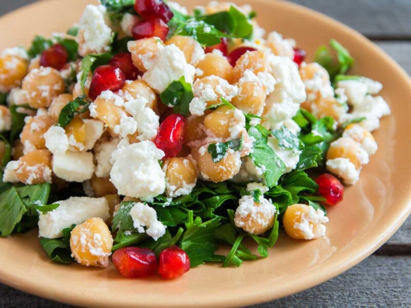 ensalada de garbanzos con granada