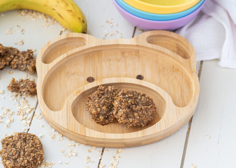 Galletas de avena y plátano BLW para bebés