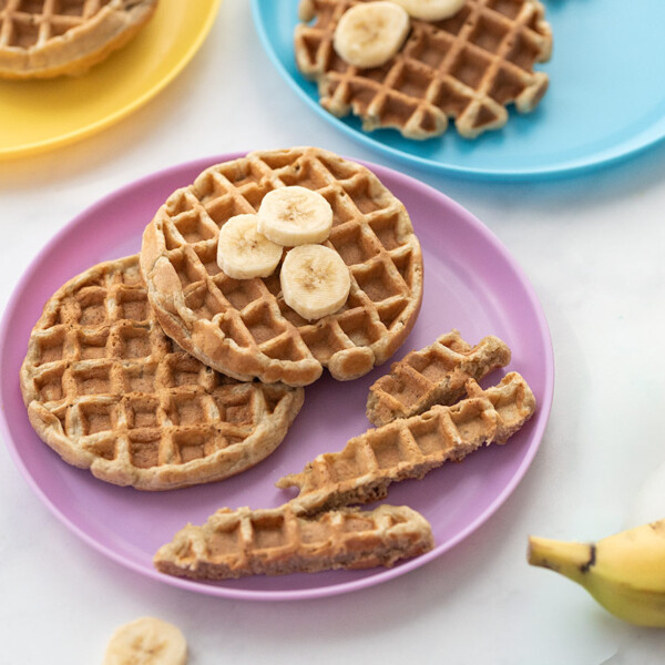 Gofres de avena y plátano