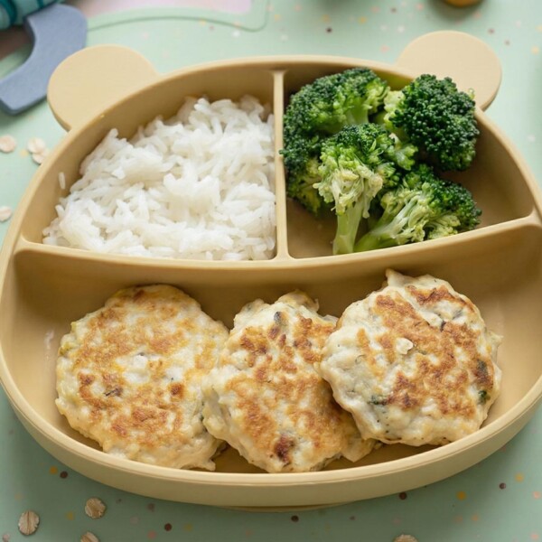 hamburguesa de pollo BLW para bebés