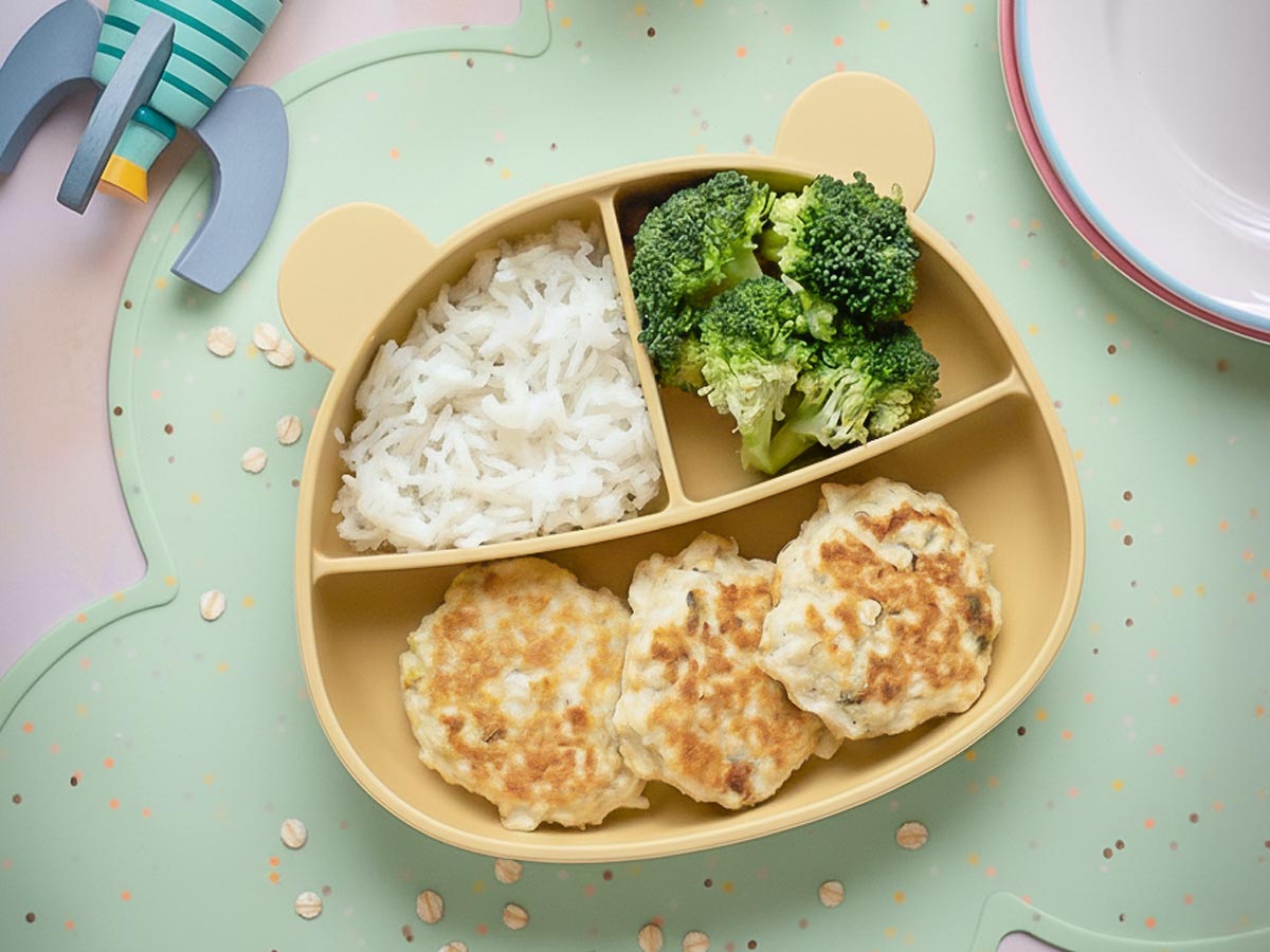 Hamburguesa de pollo BLW para bebés - Recetas de cocina casera fáciles hamburguesas blw de pollo para bebes - Hamburguesa de pollo BLW para bebés