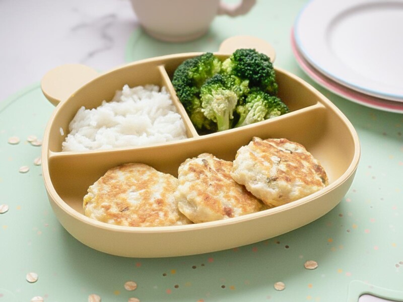 hamburguesa de pollo blw para bebés