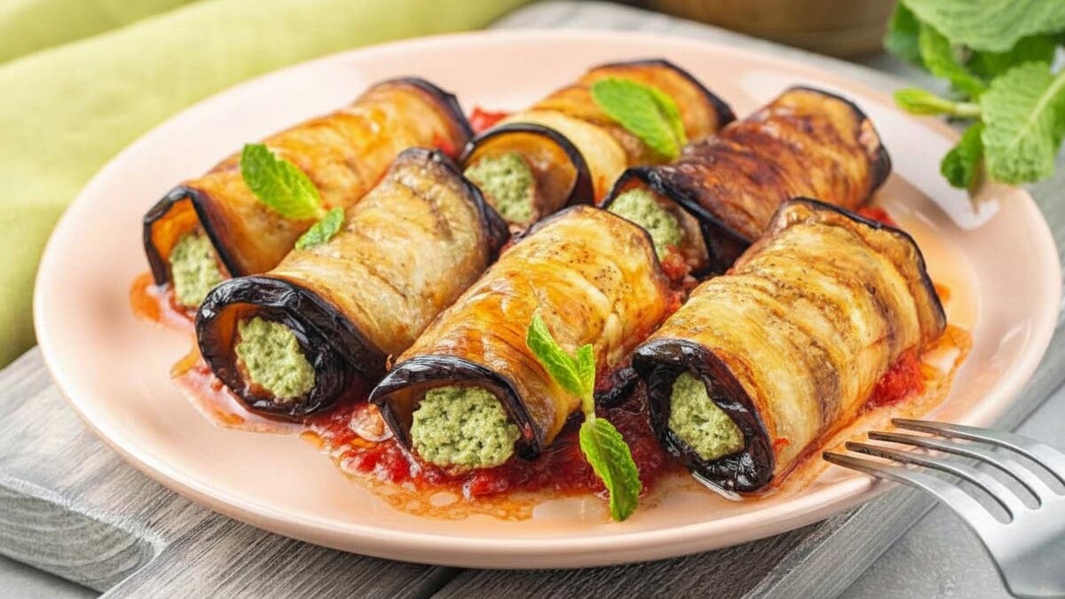rollitos de berenjena receta fácil