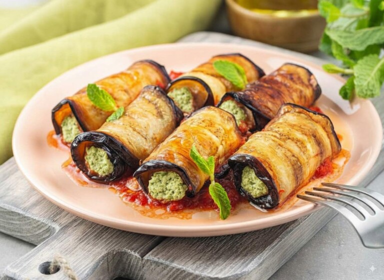rollitos de berenjena receta fácil