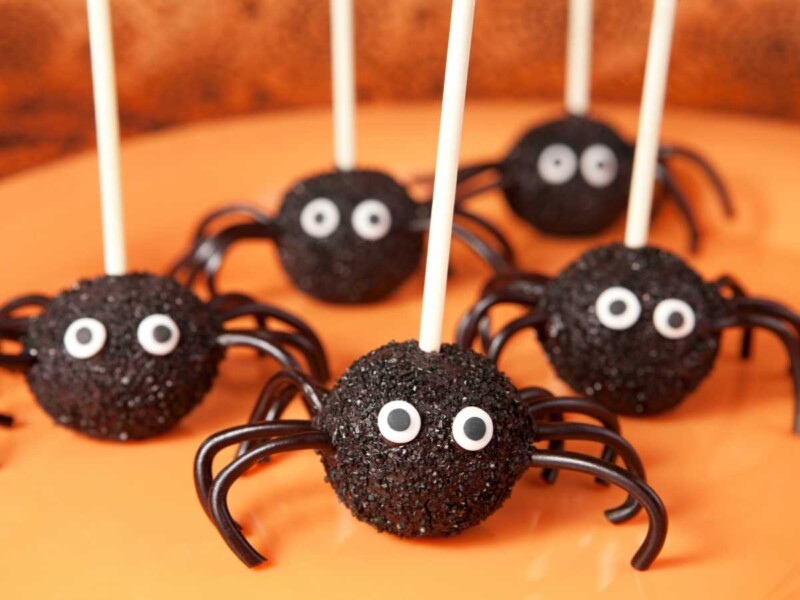 Arañas cake pops de Halloween