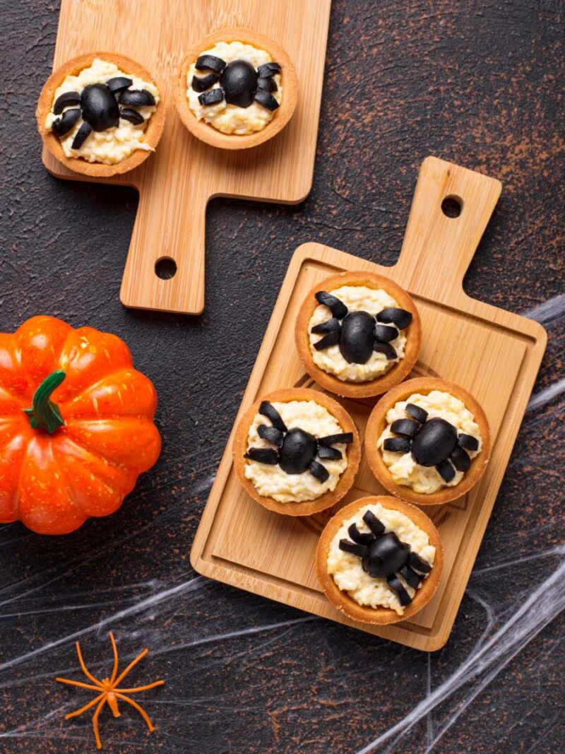 Tartaletas canapés para Halloween
