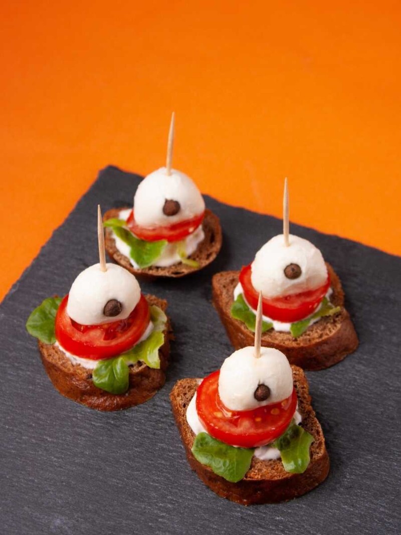 Canapés de Halloween rápidos y fáciles