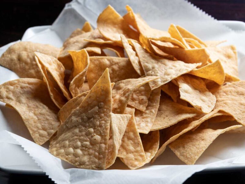 nachos caseros o totopos