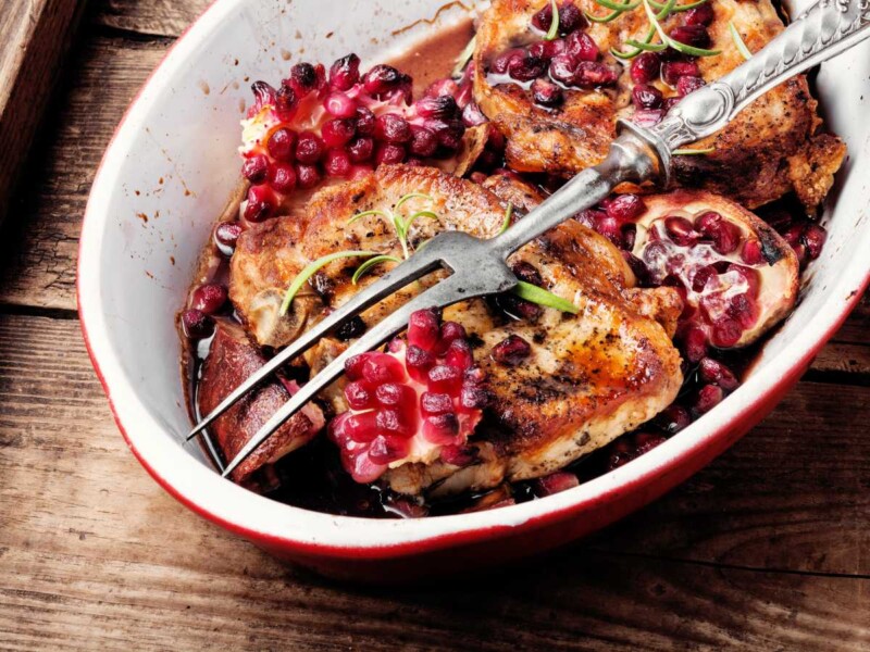 Cerdo en salsa de granadas