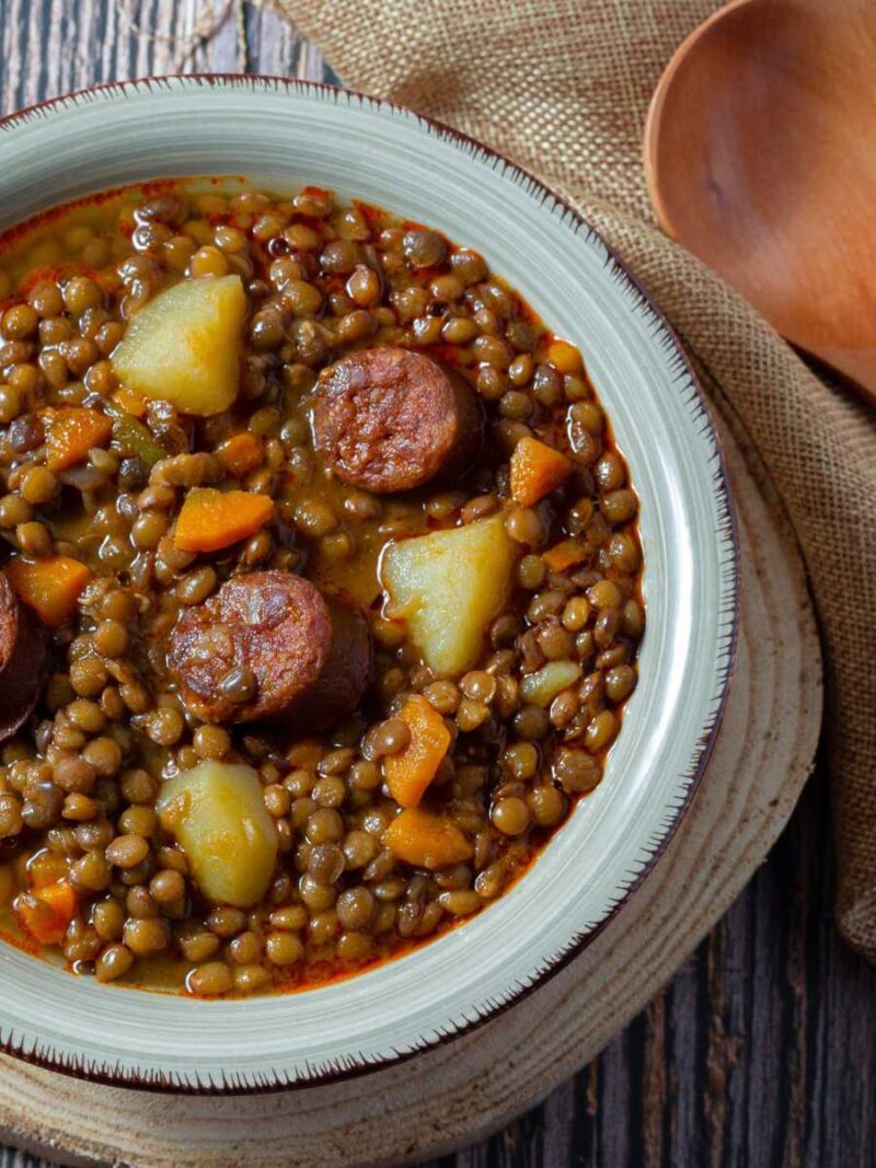 como hacer lentejas con chorizo thermomix