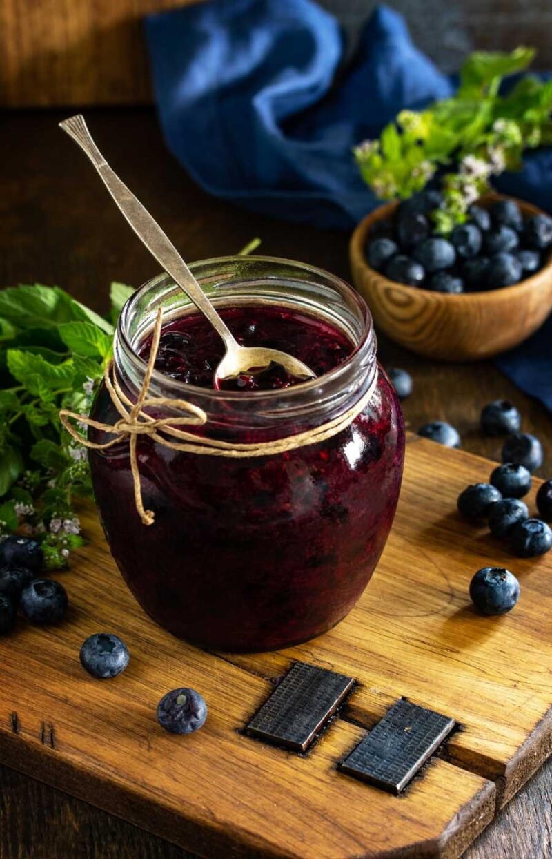 como hacer mermelada de arándanos