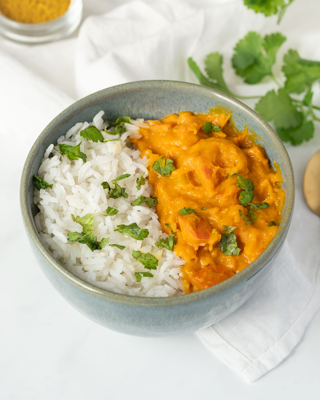 Curry de calabaza con leche de coco