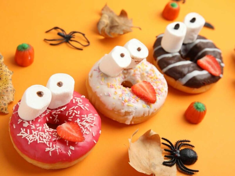 Donuts decorados fáciles para Halloween