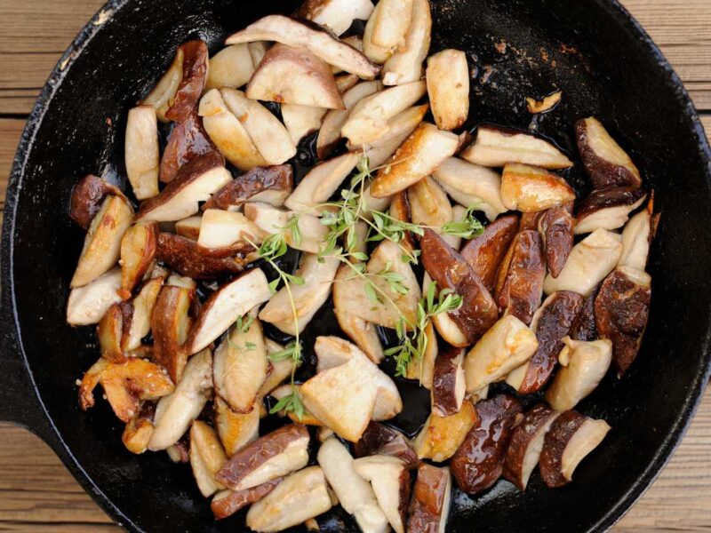 receta de boletus salteados