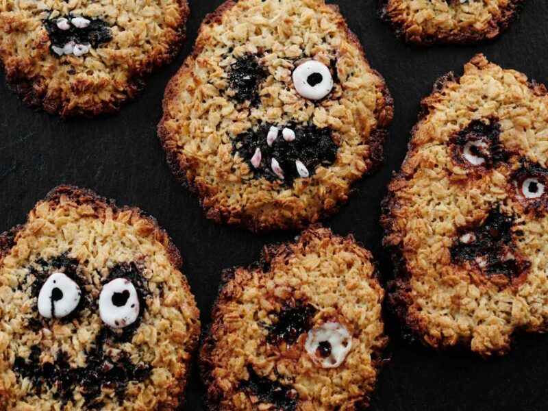 galletas de avena saludables para Halloween