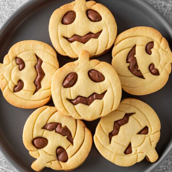 galletas sandwich de nocilla para Halloween