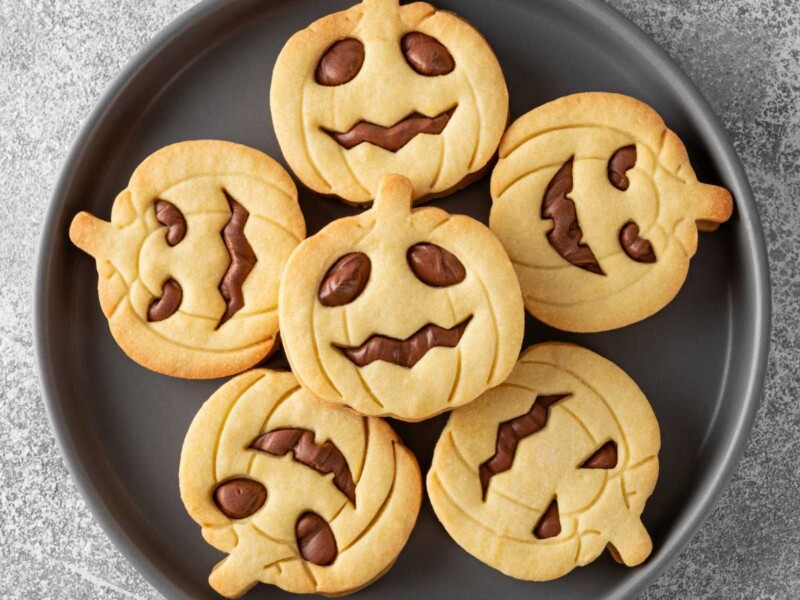 galletas sandwich de nocilla para Halloween