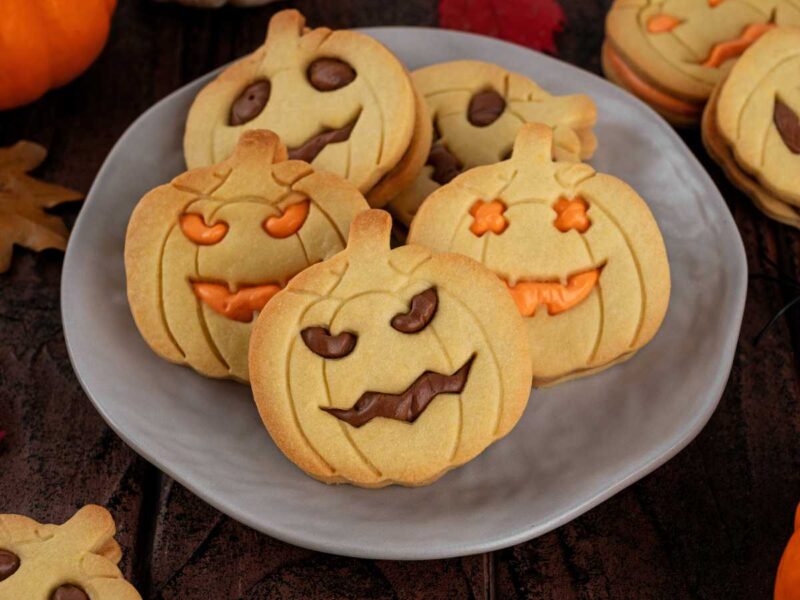 galletas sándwich de Nocilla o Nutella para Halloween