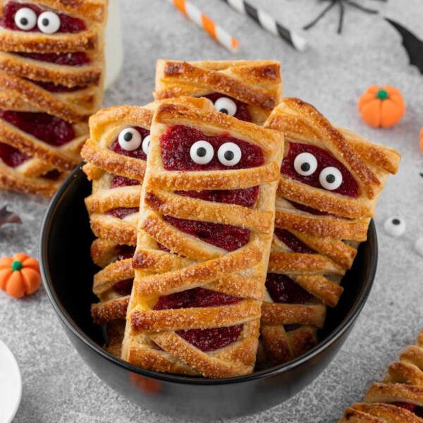 hojaldre con mermelada para Halloween