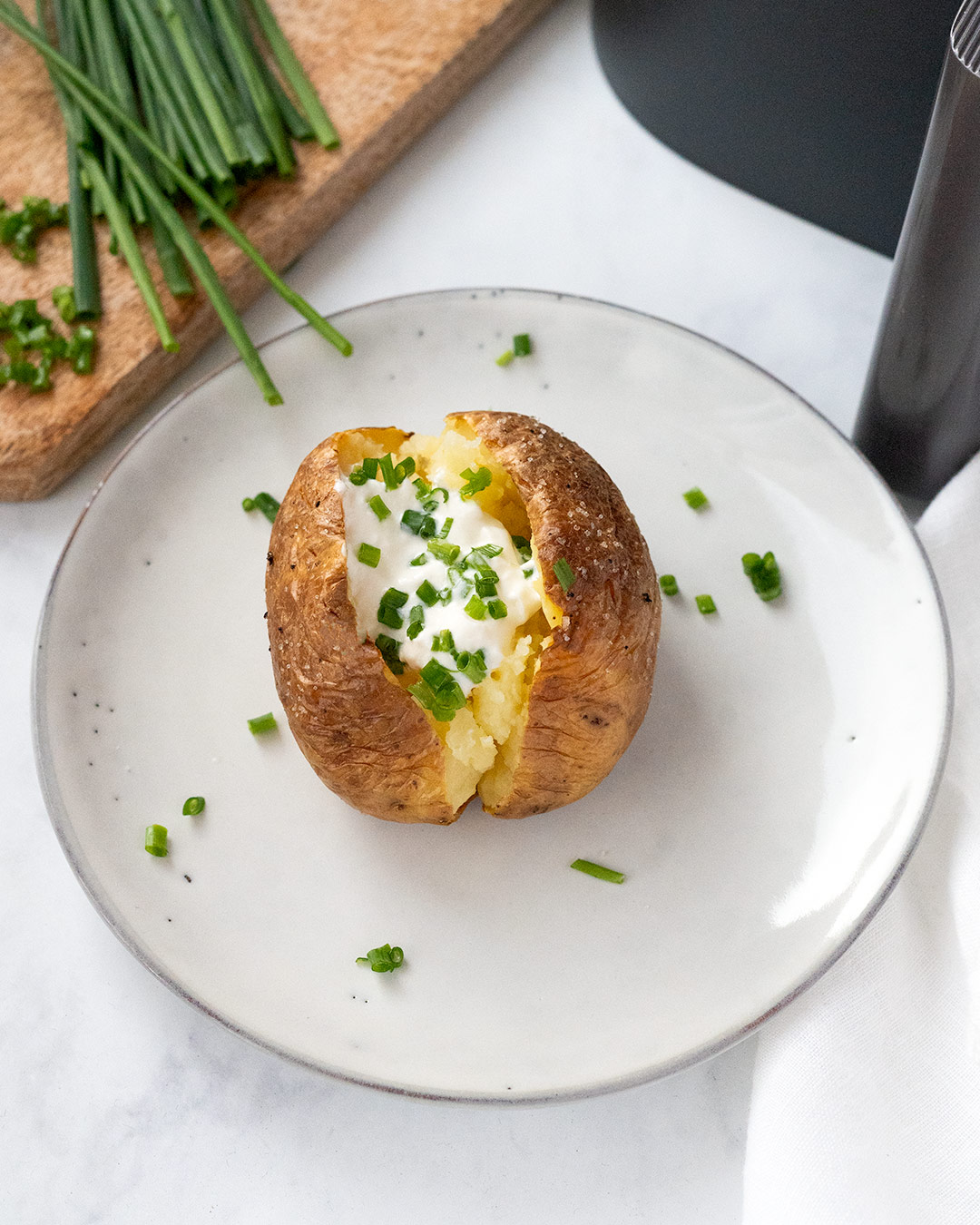 Patatas asadas rellenas en airfryer