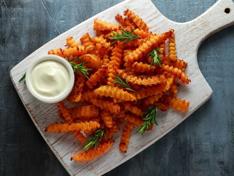 patatas de calabaza en freidora de aire