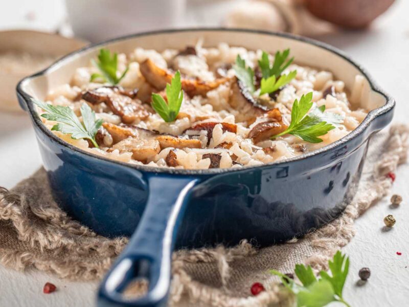 risotto tradicional de boletus