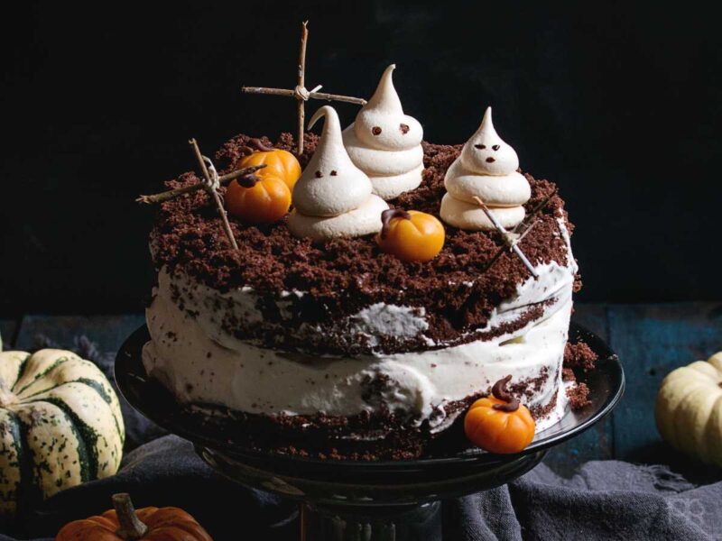 tarta cementerio Halloween