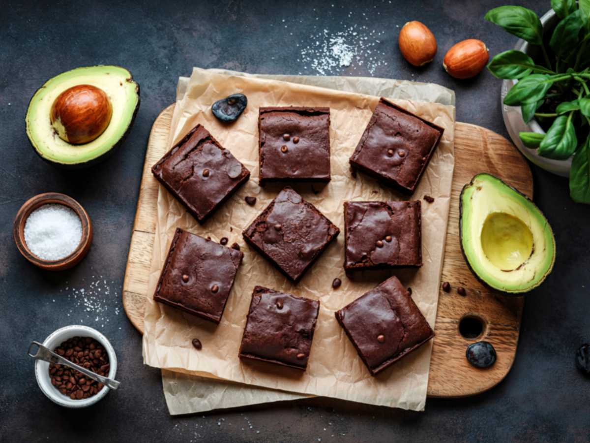 brownie fit con aguacate