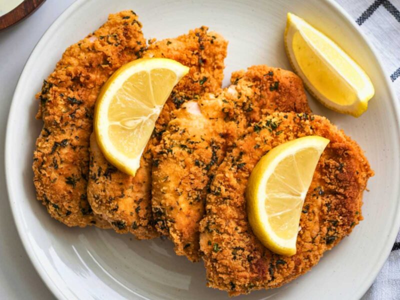 milanesa de pollo en freidora de aire