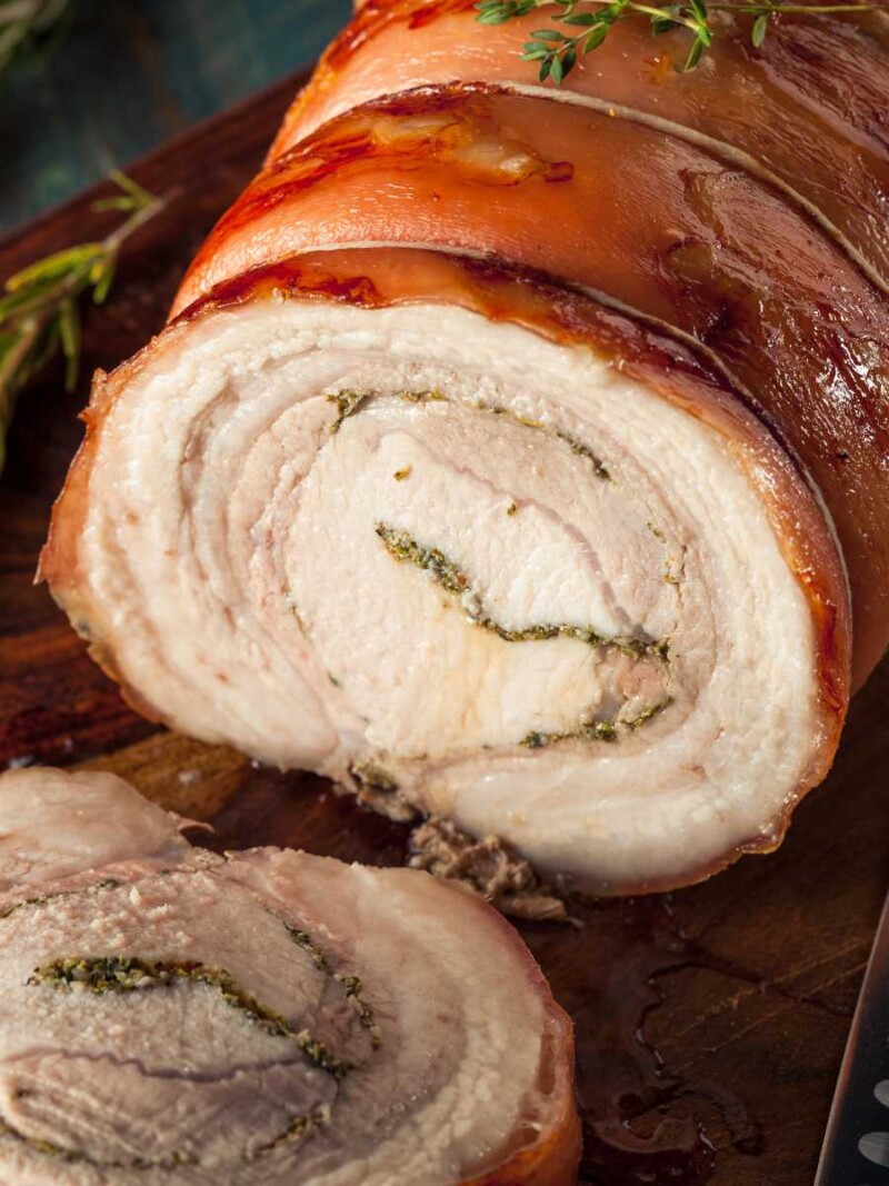 Receta tradicional de porchetta italiana