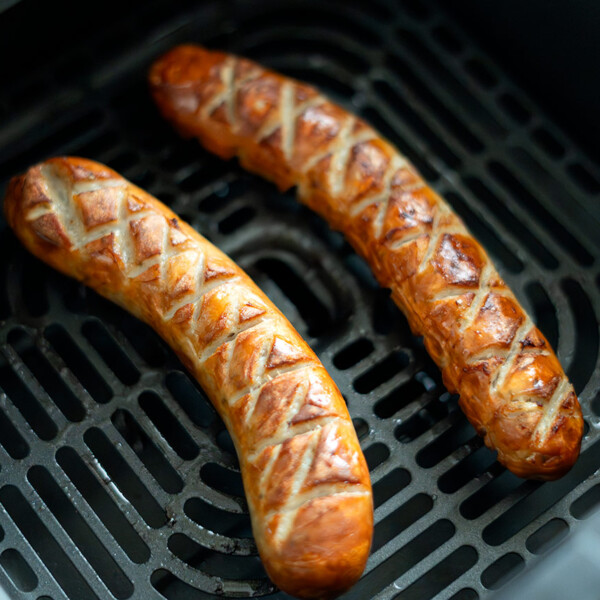 Salchichas en freidora de aire