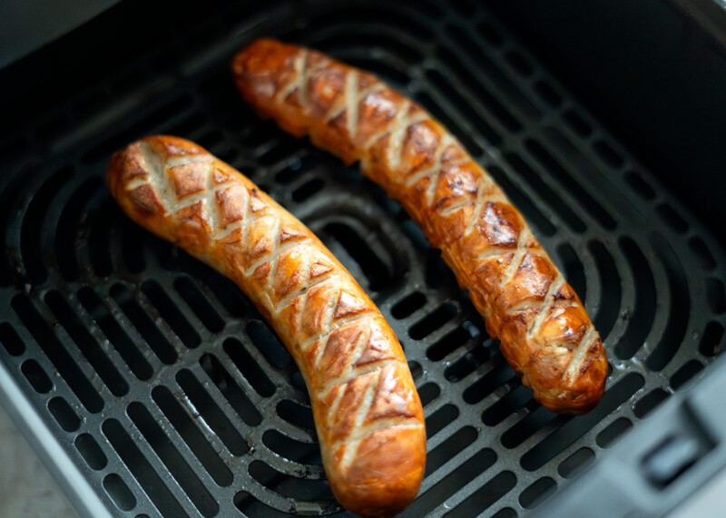 Salchichas en freidora de aire