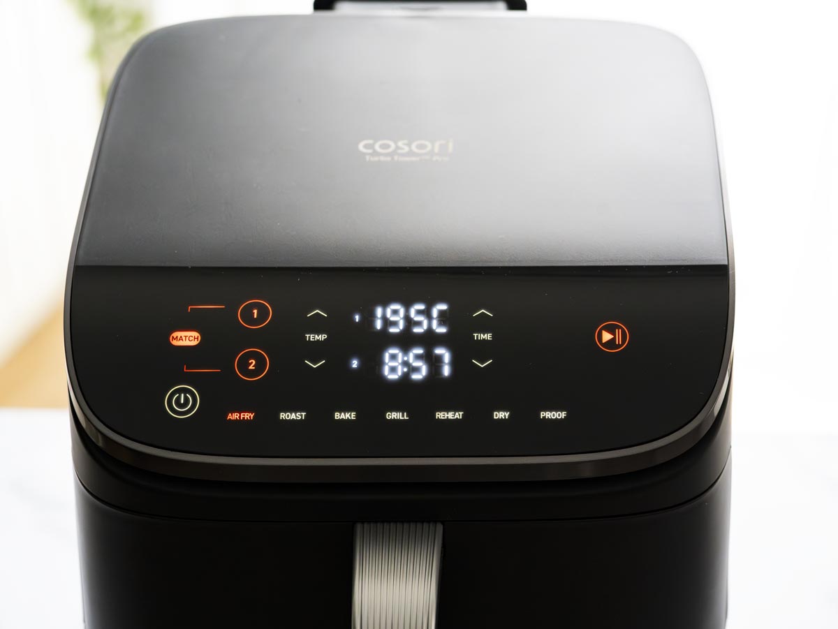 tiempo y temperatura de Cosori Turbo Tower Pro Smart