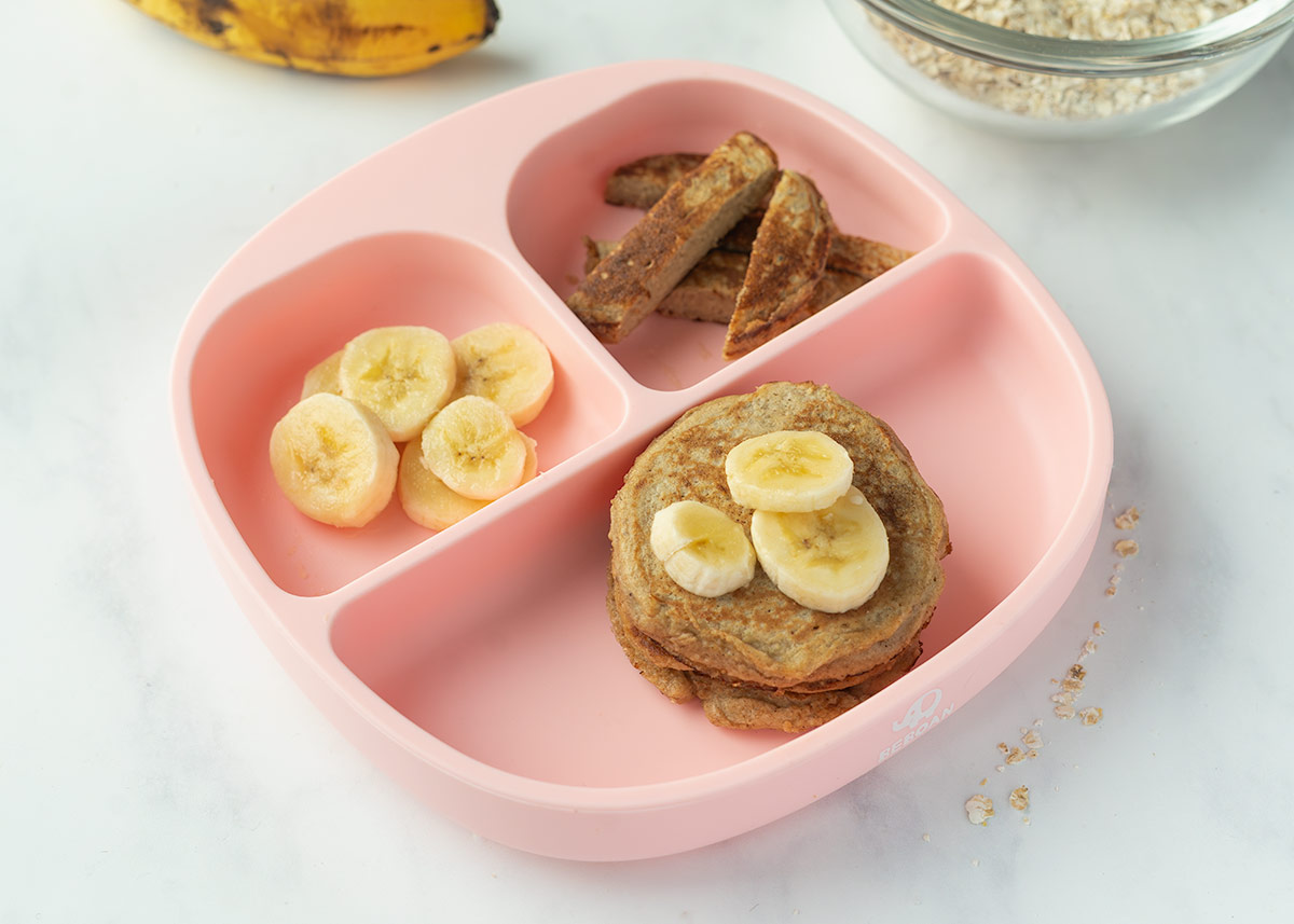 Tortitas de avena y plátano Baby Led Weaning