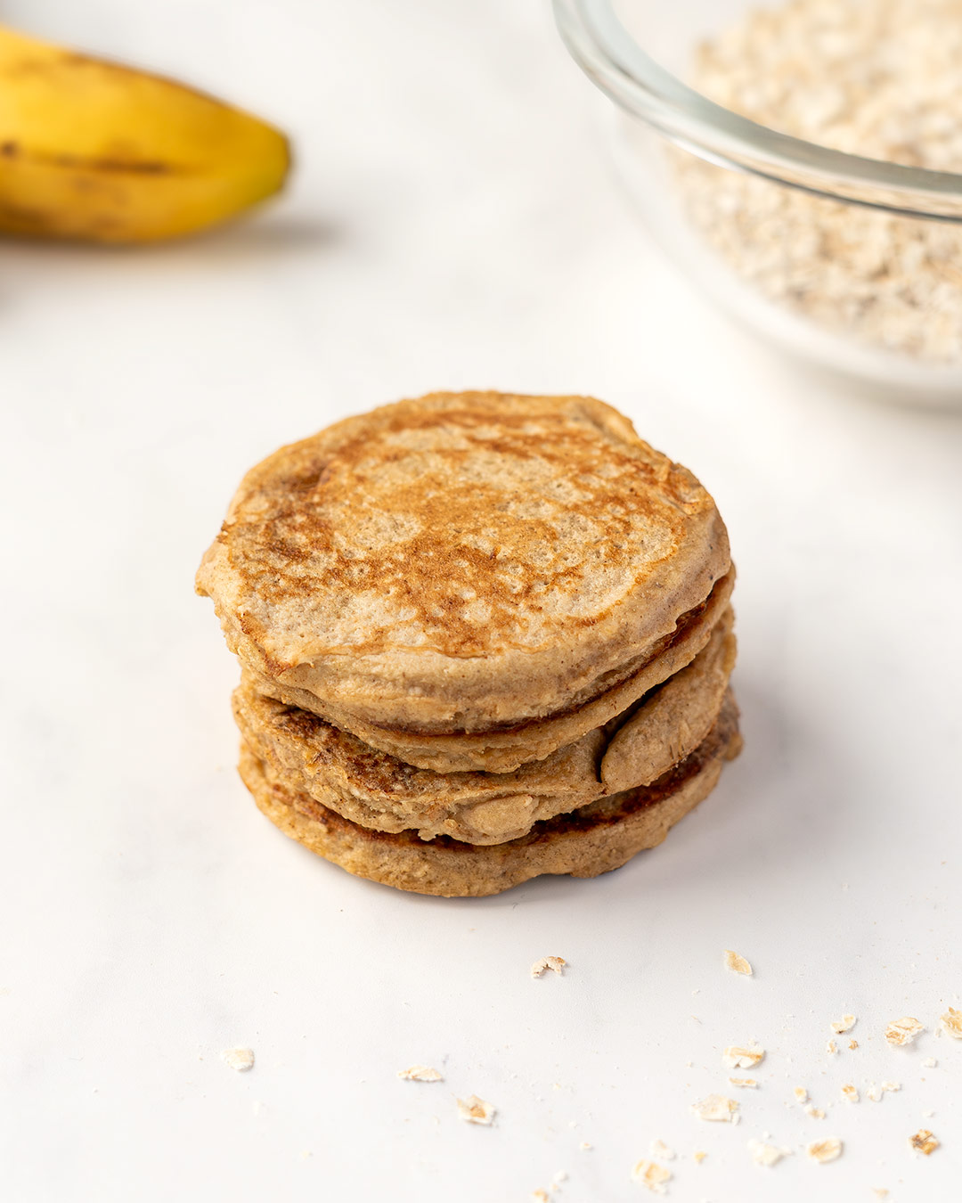 Tortitas de avena y plátano con solo 3 ingredientes
