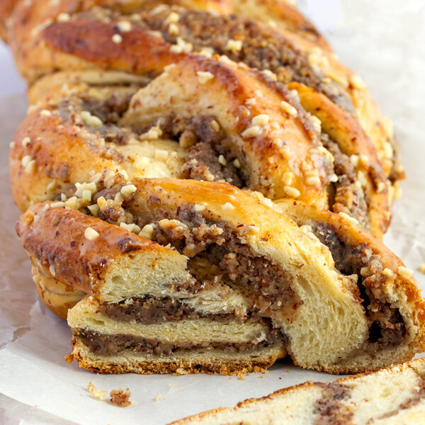 Trenza alemana de nueces Nusszopf