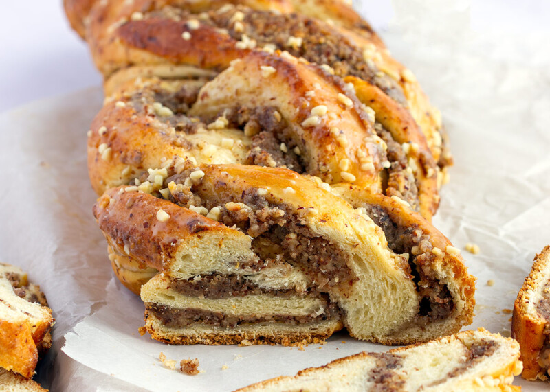 Trenza alemana de nueces Nusszopf