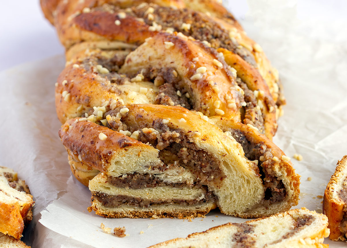Trenza alemana de nueces Nusszopf