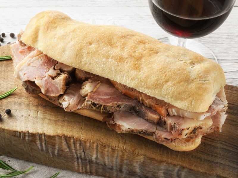 bocadillo de porchetta