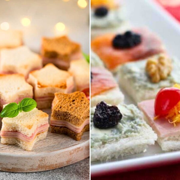 canapés con pan de molde