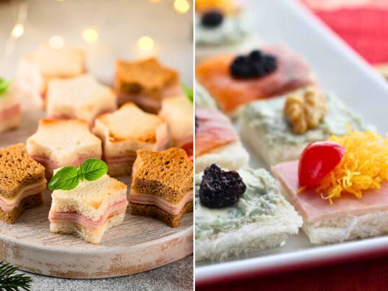 canapés con pan de molde