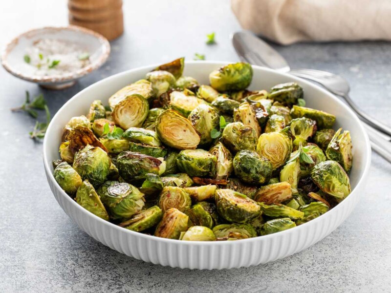 coles de Bruselas en freidora de aire