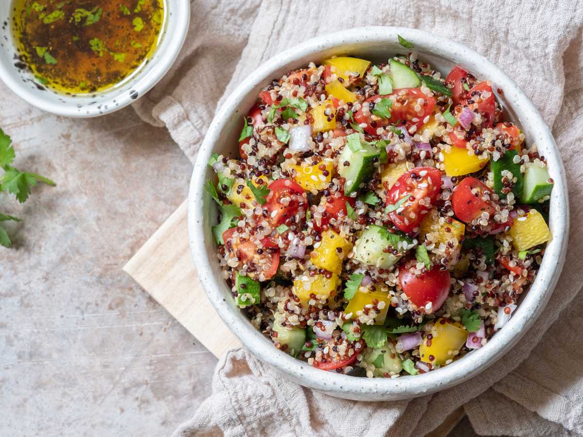 cara membuat quinoa tabbouleh Quinoa tabbouleh