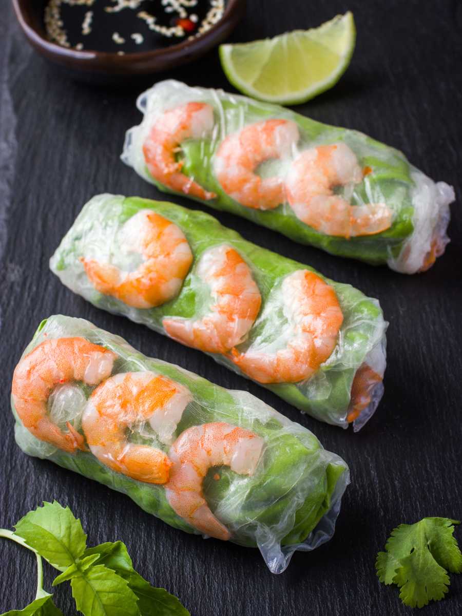 Rollitos vietnamitas con gambas (receta de Gỏi Cuốn) Rollitos vietnamitas con gambas (receta de Gỏi Cuốn)