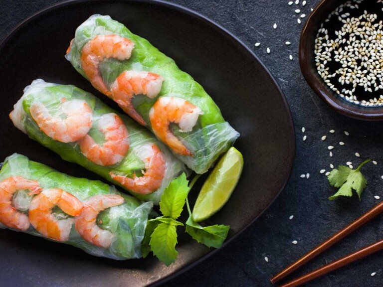 Receta de rollitos vietnamitas con gambas