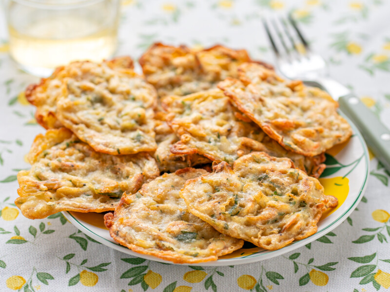 tortillitas de camarones en freidora de aire